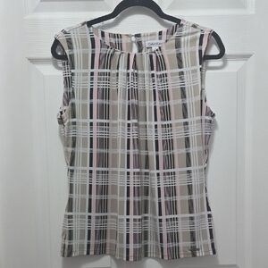 Calvin Klein Plaid Sleeveless Top